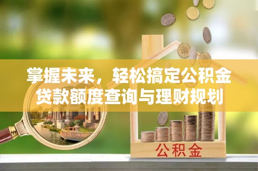 大宁掌握未来，轻松搞定公积金贷款额度查询与理财规划