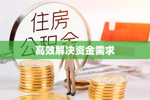 大宁高效解决资金需求
